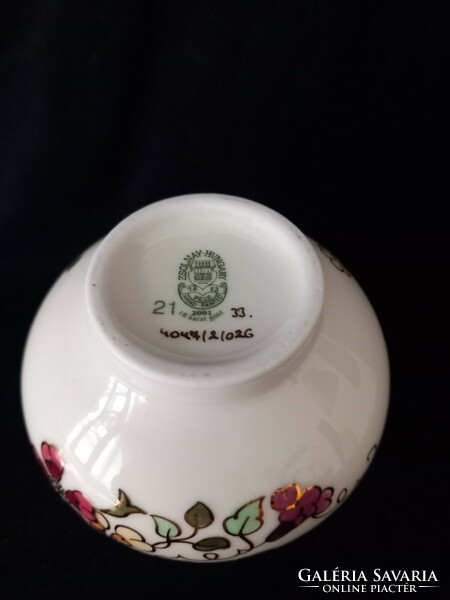 Beautiful butterfly mini vase by Zsolnay, richly painted, flawless, new!