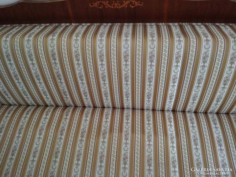Biedermeier kihúzható intarziás kanapé