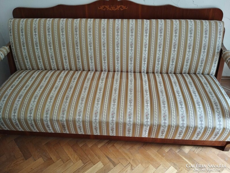 Biedermeier extendable inlaid sofa