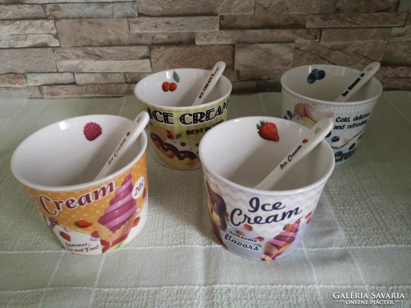 Porcelain ice cream cups / 4