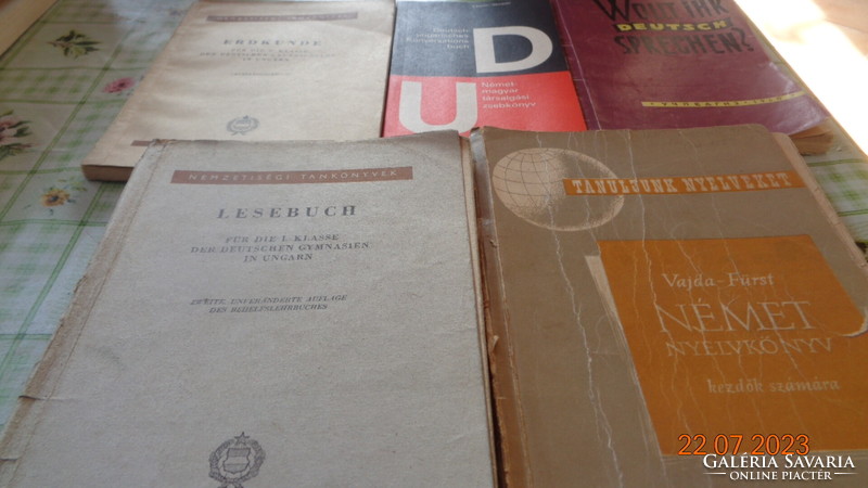 Német nyelvkönyvek,  tankönyvek , 5 db