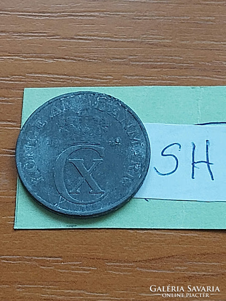 Denmark 5 cents 1942 zinc, x. King Kerestély (cristian) sh