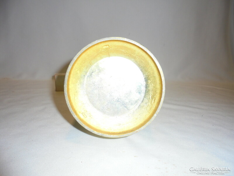 Retro alumínium fejes szódásüveg, szifon - arany színű