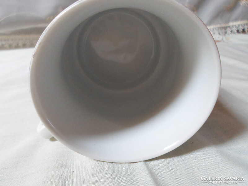 Zsolnay porcelain, skirted (tea) mug 2.: Violet, daisy