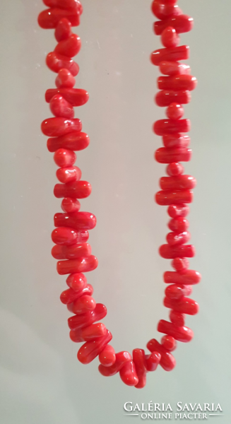 Old red glass necklace