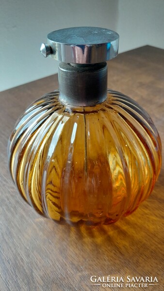 Old very nice perfume bottle from the 1920s-30s. Ribbed and flawless.