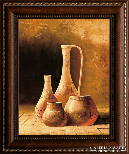 Kabul Adilov: Evening atmosphere - framed: 62x52cm - artwork: 50x40cm - 208/622