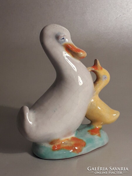 Glazed ceramic figure duck