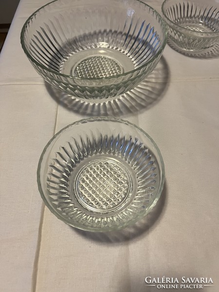 Glass salad, compote bowl set (3 pcs.)