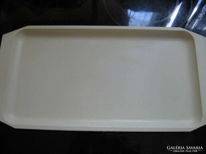 Retro butter colored plastic tray