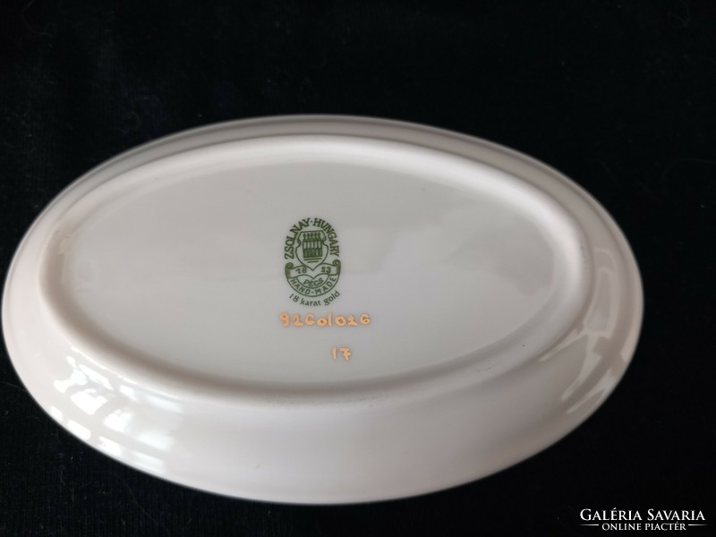 Zsolnay butterfly mini bowl, oval, flawless