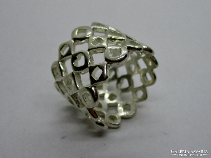 Special wide handmade silver ring