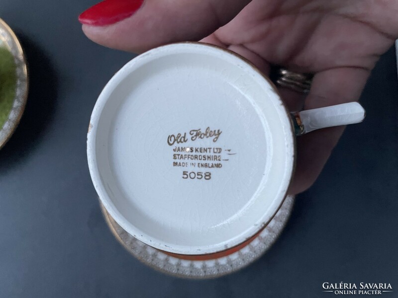“Old Foley” csodás színű angol kávés szettek