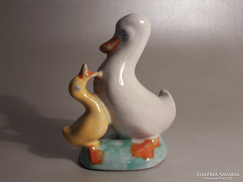 Glazed ceramic figure duck