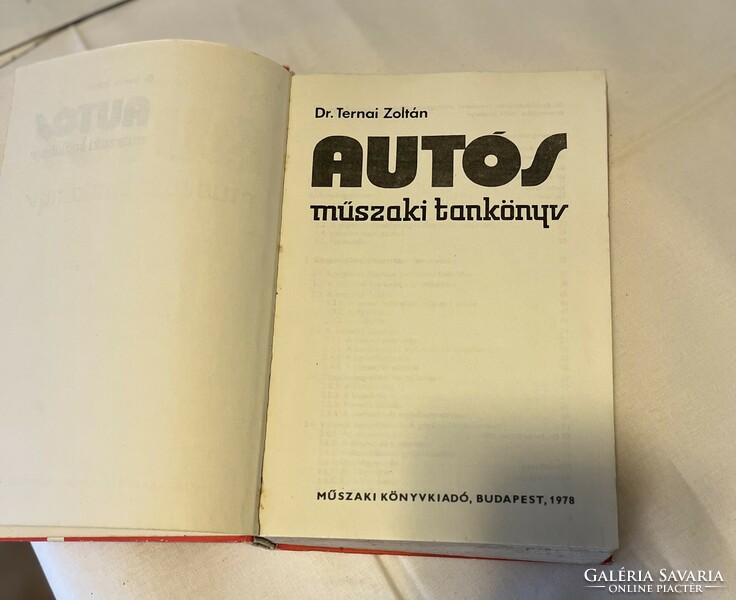 Autós műszaki tankönyv (1978-as kiadás)