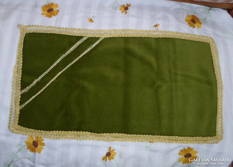 Retro velvet tablecloth 1.: Green, rectangle