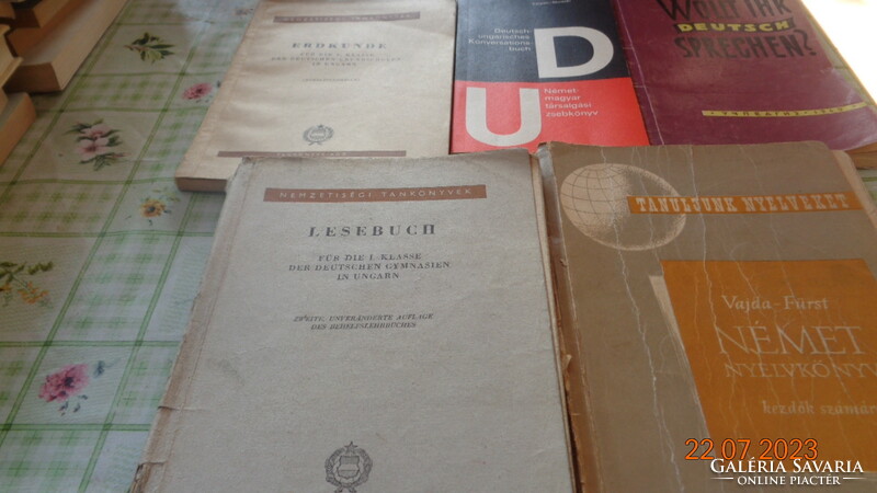 German language books, textbooks, 5 pcs