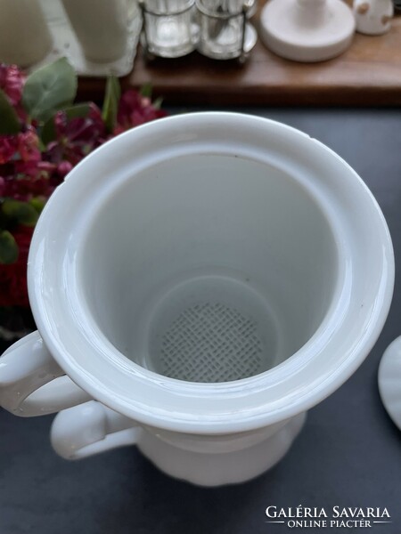 Régi Walkür porcelán karlsbadi kanna, filter kávéhoz, teához