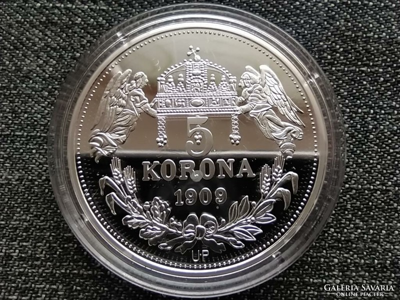 Royal crowns in imitation i. József 5 crowns .999 Silver pp (id23479)