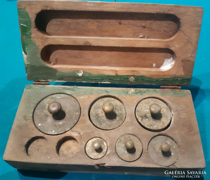 Bronze weights in box 2.