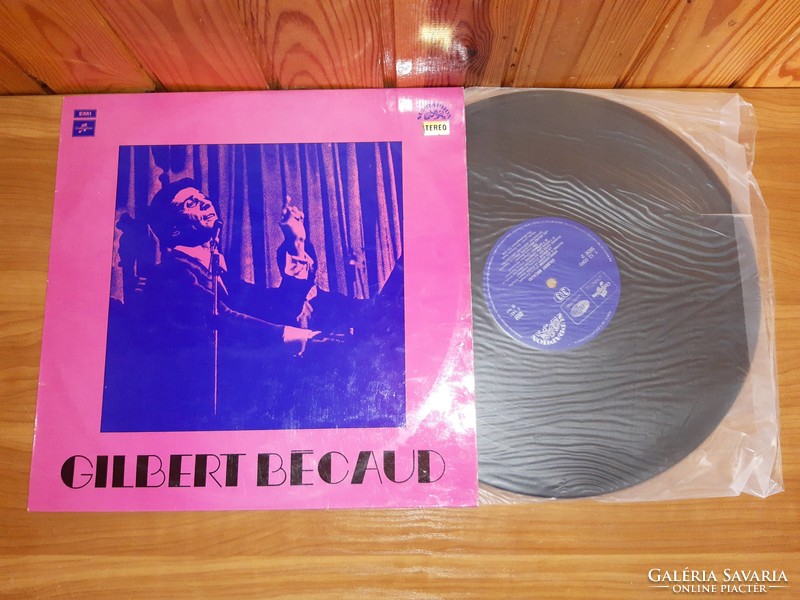 LP Bakelit vinyl hanglemez Gilbert Bécaud