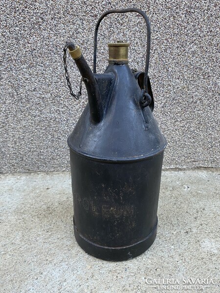 Petroleum can with brass caps