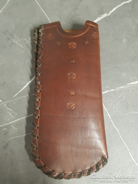 Old leather glasses case