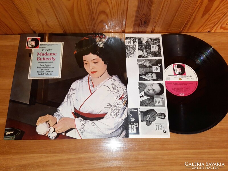 LP Bakelit vinyl hanglemez Puccini - Madame Butterfly (SMVP 8011)