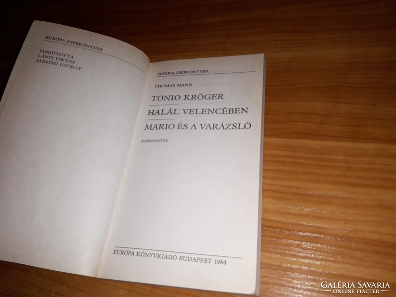 Thomas Mann - Tonio Kröger / Death in Venice / Mario and the Wizard book