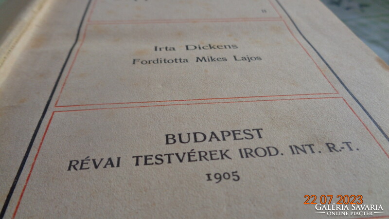 Dickens  : Copperfield Dávid  II.-III    1905 . Révai