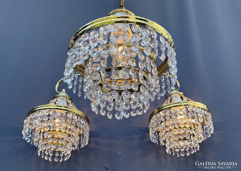 Czech crystal chandelier.