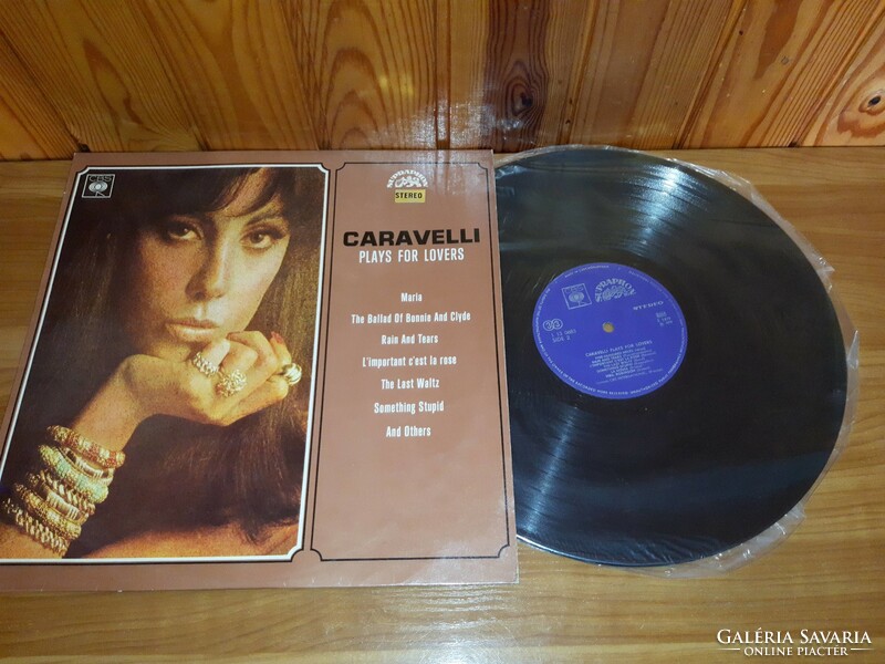 LP Bakelit vinyl hanglemez Caravelli - Plays For Lovers