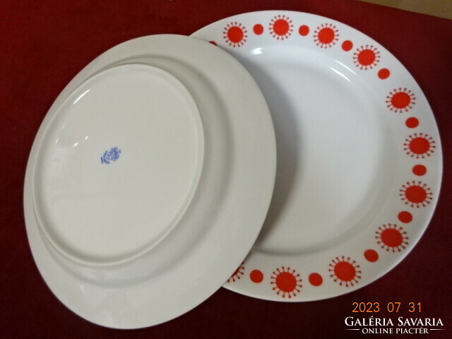 Alföldi porcelain, flat plate with sunflower pattern, diameter 24 cm. Six pieces for sale together. Jokai.