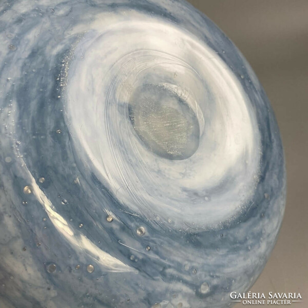 "Galaxis" fújt kézműves üveg tál