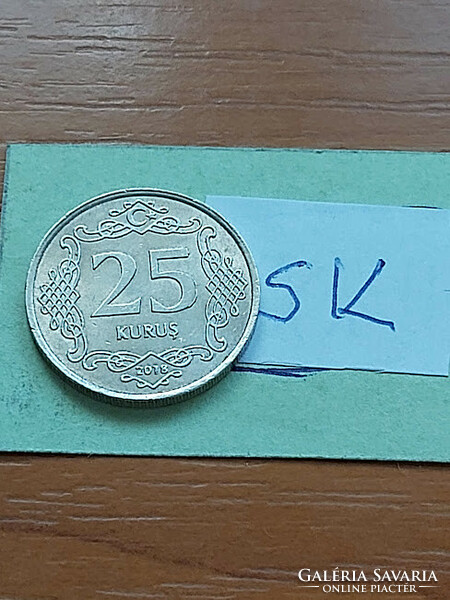 Turkey 25 kurus 2018 copper-nickel sk