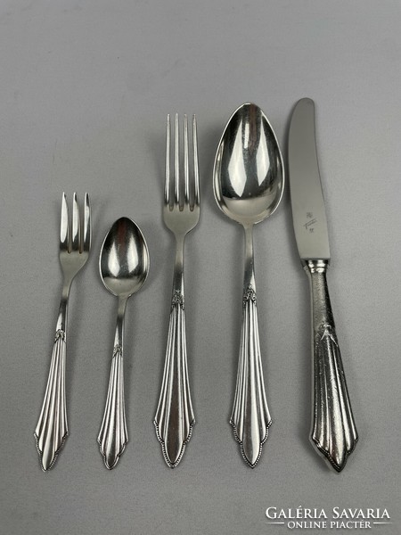 Silver-plated wmf fachermuster 6-person set (31 pcs)