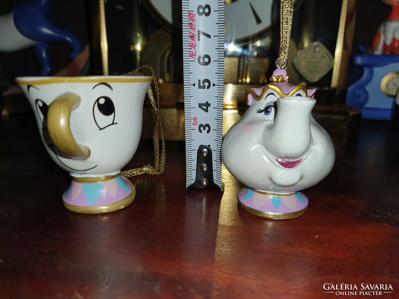 Disney Beauty and the Beast - czesike & mrs potts porcelain Christmas tree decoration