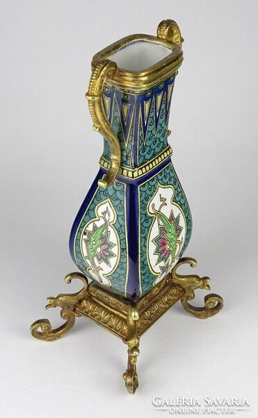 1N655 copper beaten hand-painted majolica vase decorative vase 22 cm