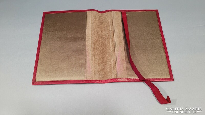 2 old handmade leather folders, book covers