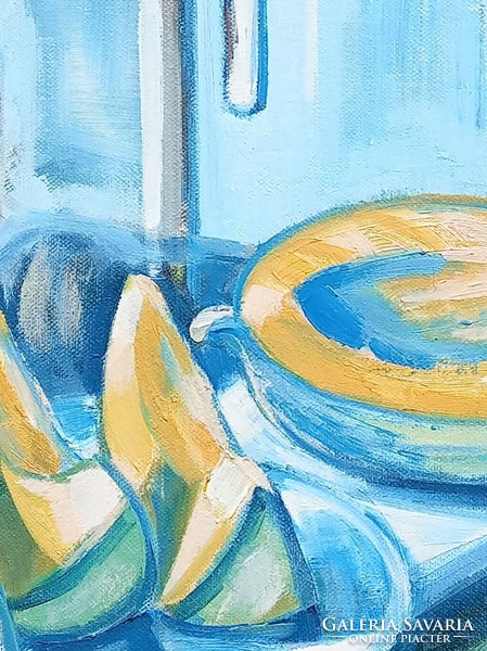 Still-life with Melon - Oil Painting