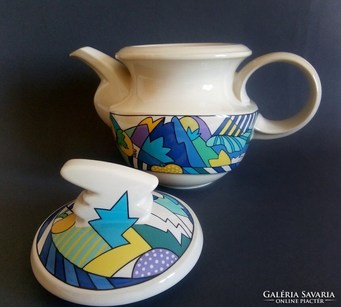 Dorothy Hafner pop-art/postmodern teapot rosenthal studio line 1980's, rare