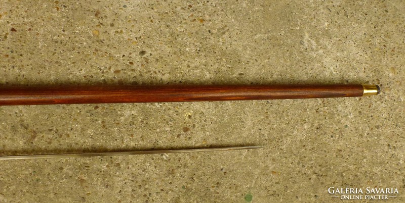 Dagger stick with bent handle, walking stick with retractable blade