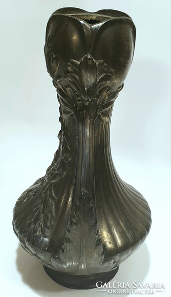 Art Nouveau metal vase