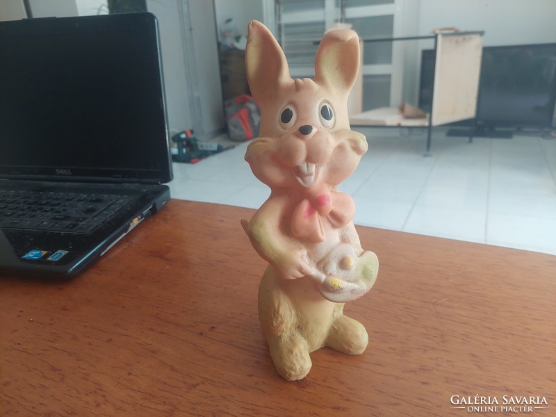 Retro whistle rubber toy bunny