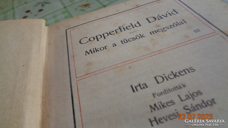 Dickens  : Copperfield Dávid  II.-III    1905 . Révai