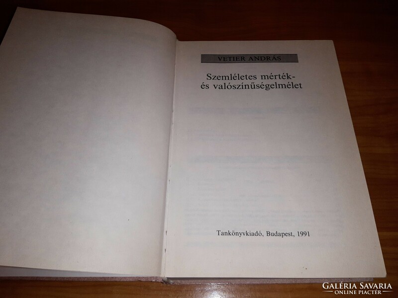 Szemléletes mérték- és valószínűségelmélet - Vetier András - 1991 könyv