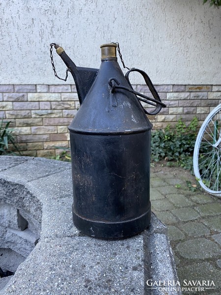 Petroleum can with brass caps