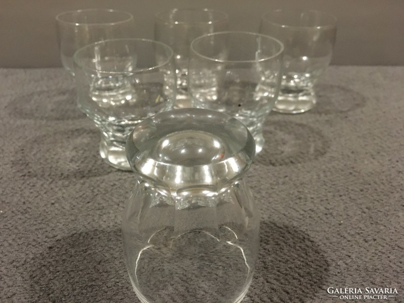 Antique 6 brandy glasses in beautiful condition! 9 Polished to a sheet! 6X5 cm!!!