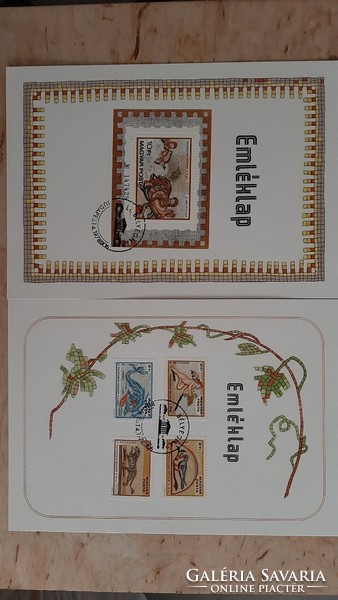 Pannoniai  emléklap párban 1978 elsőnapi bélyegzéssel Mozaik bélyegekkel UNC