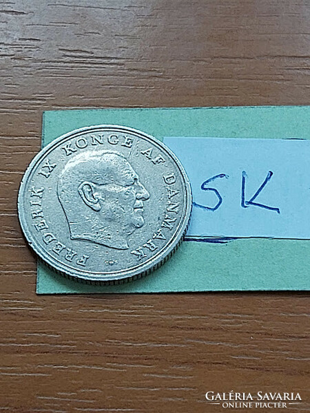 Denmark 1 kroner 1965 ix. Frigyes, copper-nickel alloy sk